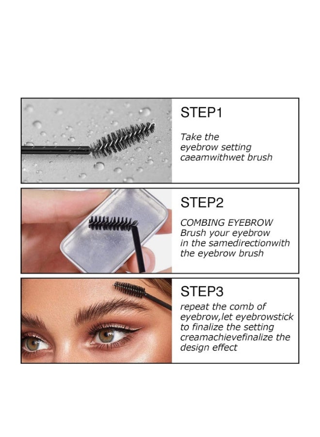 مجموعة صابون تصفيف الحواجب الاحترافية Soap Brow Kit لتكثيف ورفع الحواجب – جل تثبيت حواجب شفاف بتأثير 4D و3D مقاوم للماء والعرق – بالمادة العضوية الطبيعية لتصفيف الحواجب المتمردة ومنح مظهر Laminated Brows وريشي كثيف يدوم طوال اليوم – مع فرشاة سبولي احترافية قابلة للثني – مناسب لجميع ألوان الحواجب – حجم 20 جرام (0.7 أونصة) - Image 4